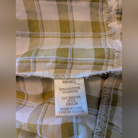 Max Studio Plaid Sleeveless Empire Waist Tiered Midi Dress Large - Picture 11 of 11